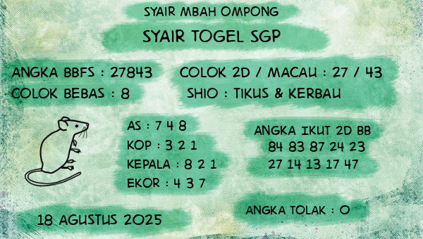 Syair Mbah Ompong - Syair Togel SGP